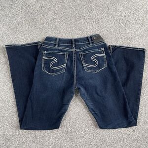 Silver Jeans Co Natsuki Boot Cut Stretch Denim Womens Dark Wash Size 30x32